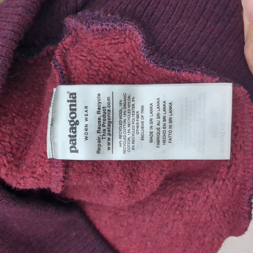 HTF Patagonia Burgundy Wool Blend Pullover - Picture 6 of 6